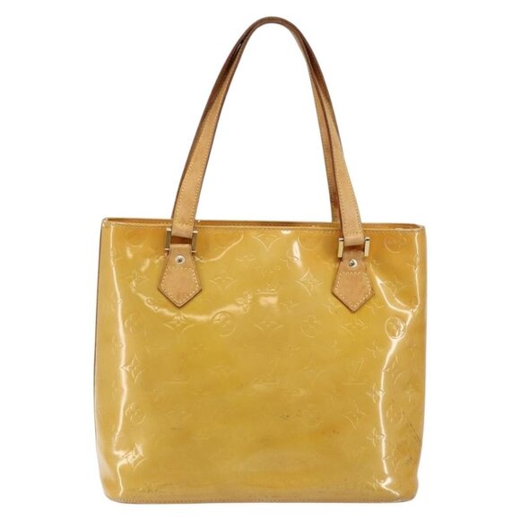 LOUIS VUITTON Monogram Vernis Houston Hand Bag Beige LV Auth - Picture 3 of 16